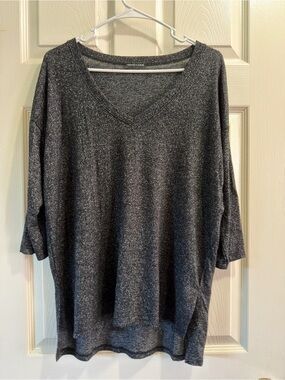 MIND CODE Charcoal V-Neck Women's top